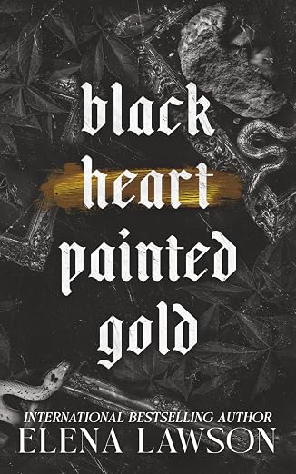 Black Heart Painted Gold