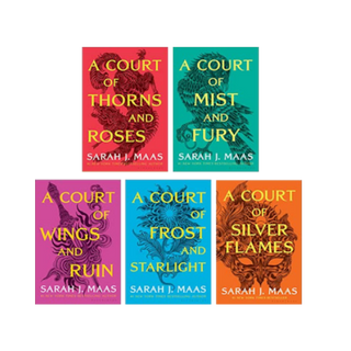 Five book covers for Sarah J. Maas's 'A Court of.