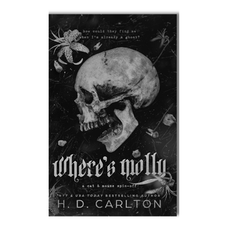 Where's Molly? HD Carlton book cover, black with silver skull